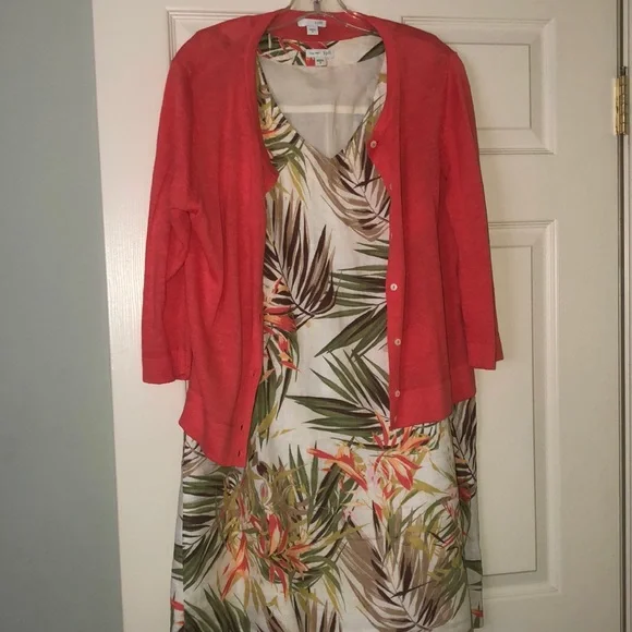J. Jill | Dresses | J Jill Live Linen Dress And Jacket Size Medium Worn  Time | Poshmark
